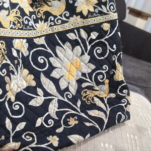 Vera Bradley Black and Gold Floral Tote